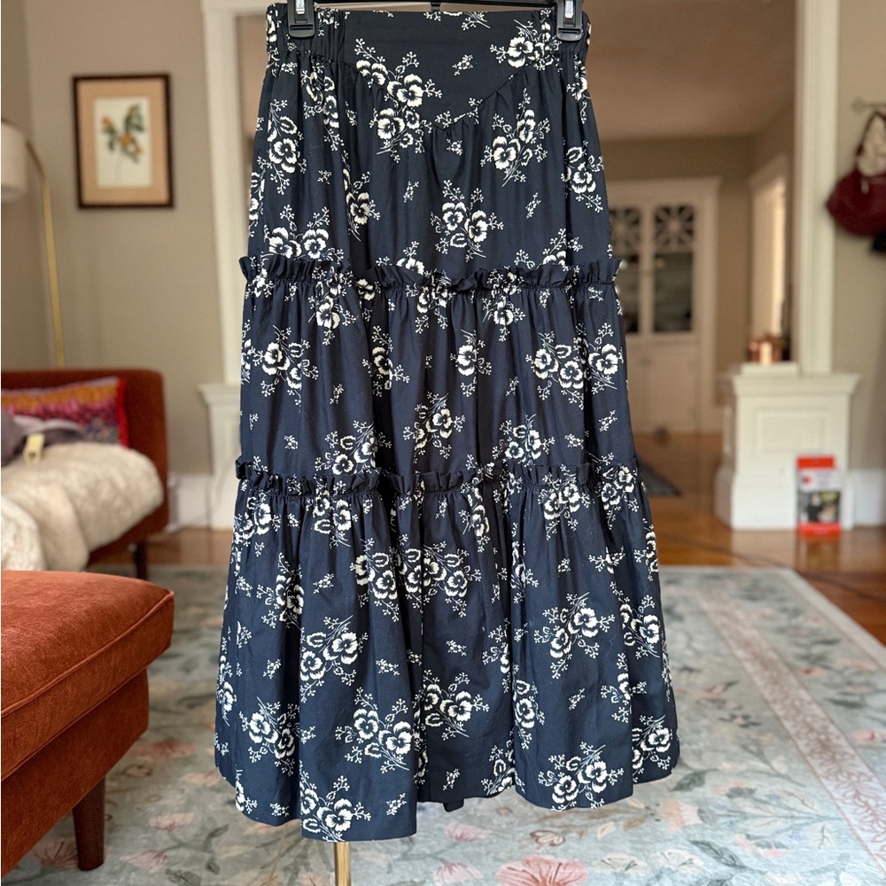 Sea New York Floral Midi Skirt